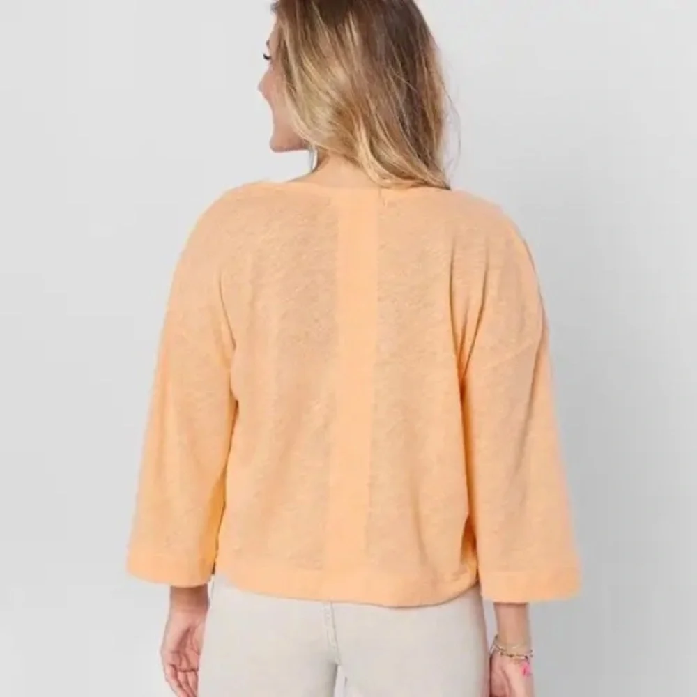 Free People We The Free Shirt Top Oversized Boxy Peach Coquette Large L